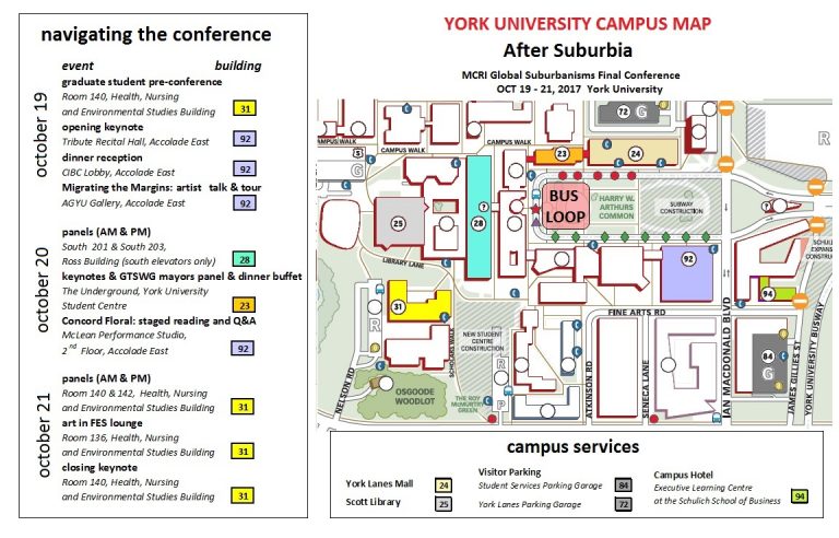 Campus Map and Conference Locations | Global Suburbanisms